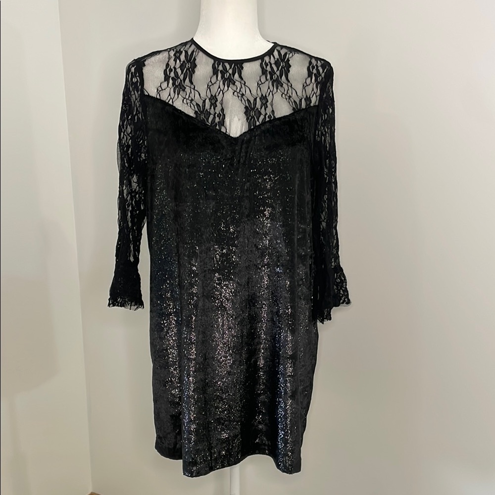 Zara Black Lace Detail Top